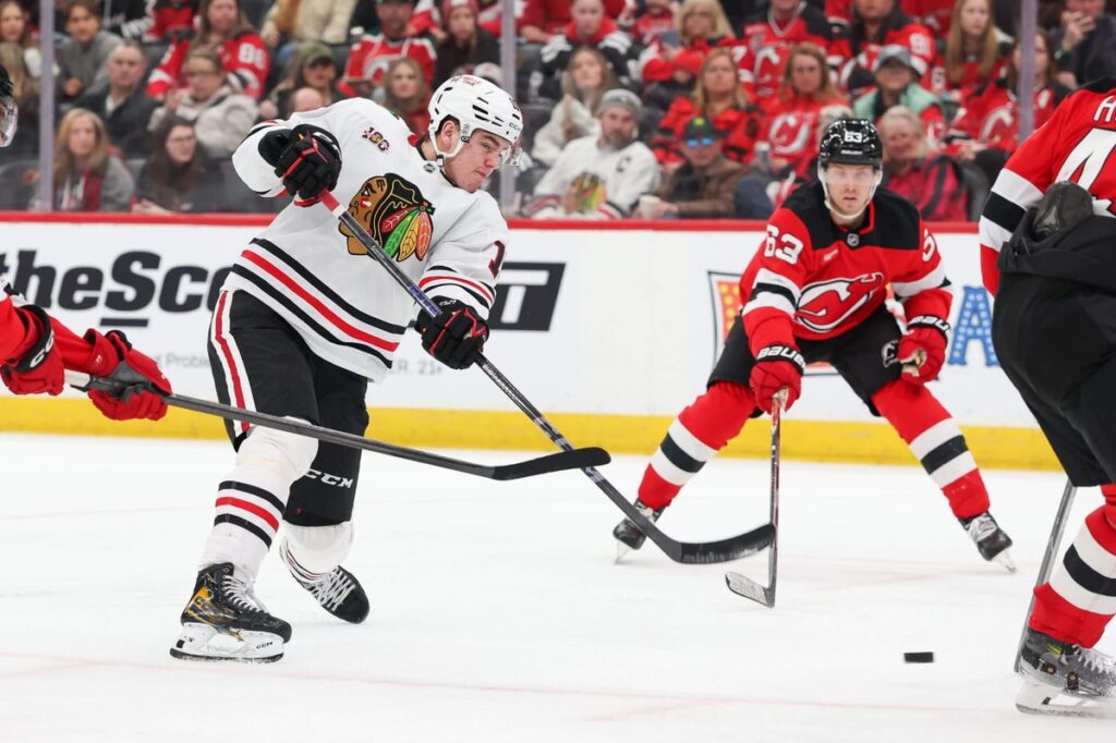 Chicago Blackhawks’ Anton Frondell moves to center as rookie adjusts to NHL